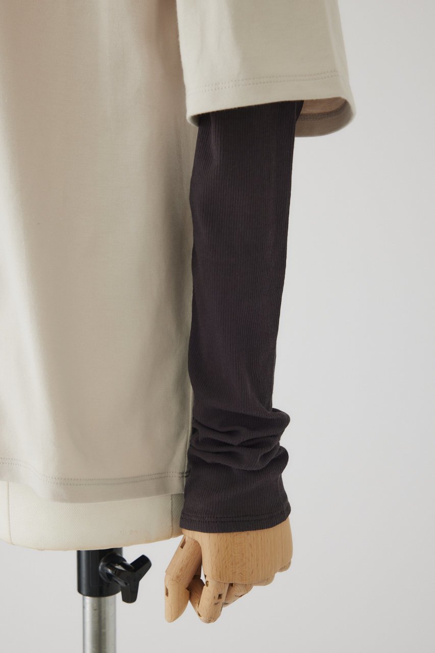 【リムアーク/RIM.ARK】のLayered tereko L/T shirt/シャツ 人気、トレンドファッション・服の通販 founy(ファニー) 　ファッション　Fashion　レディースファッション　Fashion for Women　トップス・カットソー　Cut & Sew Tops　シャツ・ブラウス・オフィスカジュアル　Elegant Blouses & Button-Ups　ロングTシャツ・Tシャツ　Longline T-Shirts & Tees　カットソー・ベーシックTシャツ　Cut-and-Sewn Tops / Stretch Tees & Basics　カットソー　Cut and Sewn Top　スリーブ　Sleeve, Long Sleeve / Short Sleeve　テレコ　Ribbed, Rib Stitch　ドッキング　Docking, Mixed Material　ロング　Long, Long-Length　半袖　Short Sleeve, Half Sleeve　長袖　Long Sleeve, Full Sleeve　other-7|ID: prp329100003766089 ipo3291000000034969253