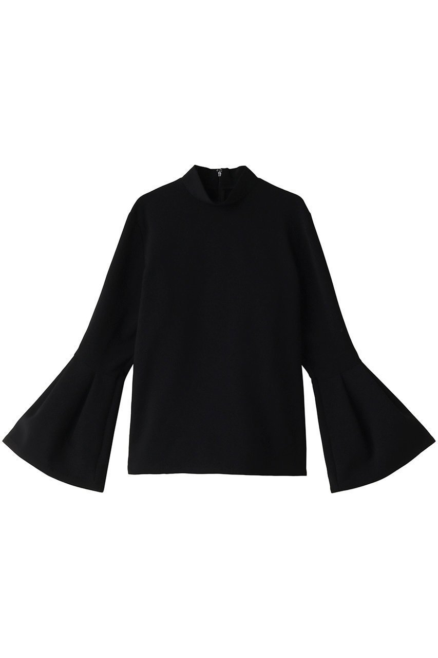 【リムアーク/RIM.ARK】のVolume cuff tops/トップス インテリア・キッズ・メンズ・レディースファッション・服の通販 founy(ファニー) 　ファッション　Fashion　レディースファッション　Fashion for Women　トップス・カットソー　Cut & Sew Tops　シャツ・ブラウス・オフィスカジュアル　Elegant Blouses & Button-Ups　エレガント 上品　Elegant　シンプル　Simple, Minimal　スリーブ　Sleeve, Long Sleeve / Short Sleeve　フォルム　Silhouette, Form　ロング　Long, Long-Length　ブラック|ID: prp329100003766090 ipo3291000000034969588