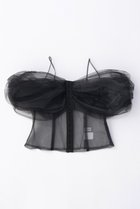 【メゾンスペシャル/MAISON SPECIAL】のLayered Tulle Ribbon Vest/レイヤードチュールリボンベスト BLK(ブラック)|ID: prp329100003766094 ipo3291000000035961835