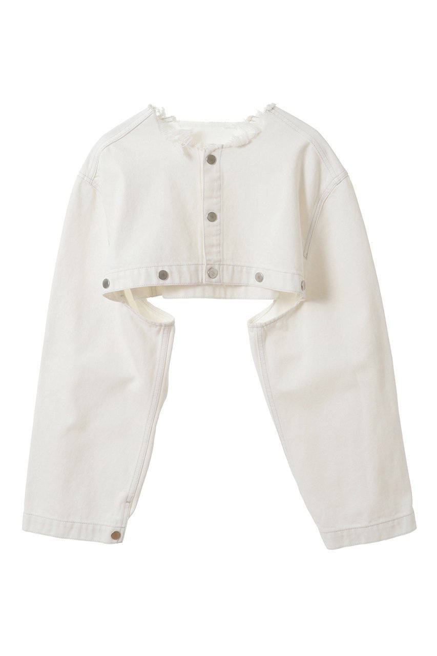 【カレンテージ/CURRENTAGE】のデニムショートブルゾン インテリア・キッズ・メンズ・レディースファッション・服の通販 founy(ファニー) 　ファッション　Fashion　レディースファッション　Fashion for Women　アウター　Coat / Outerwear Collection　レディースジャケット・軽アウター　Jackets　ブルゾンジャケット・スポーティアウター　Blouson Jackets　おすすめ　Recommended / Our Picks　クラシック　Classic, Timeless Style　ショート　Short, Short Length　ジャケット　Jacket, Outerwear　ブルゾン　Blouson, Bomber Jacket　モダン　Modern, Contemporary　ヴィンテージ　Vintage Style　ホワイト|ID: prp329100003766102 ipo3291000000032924360