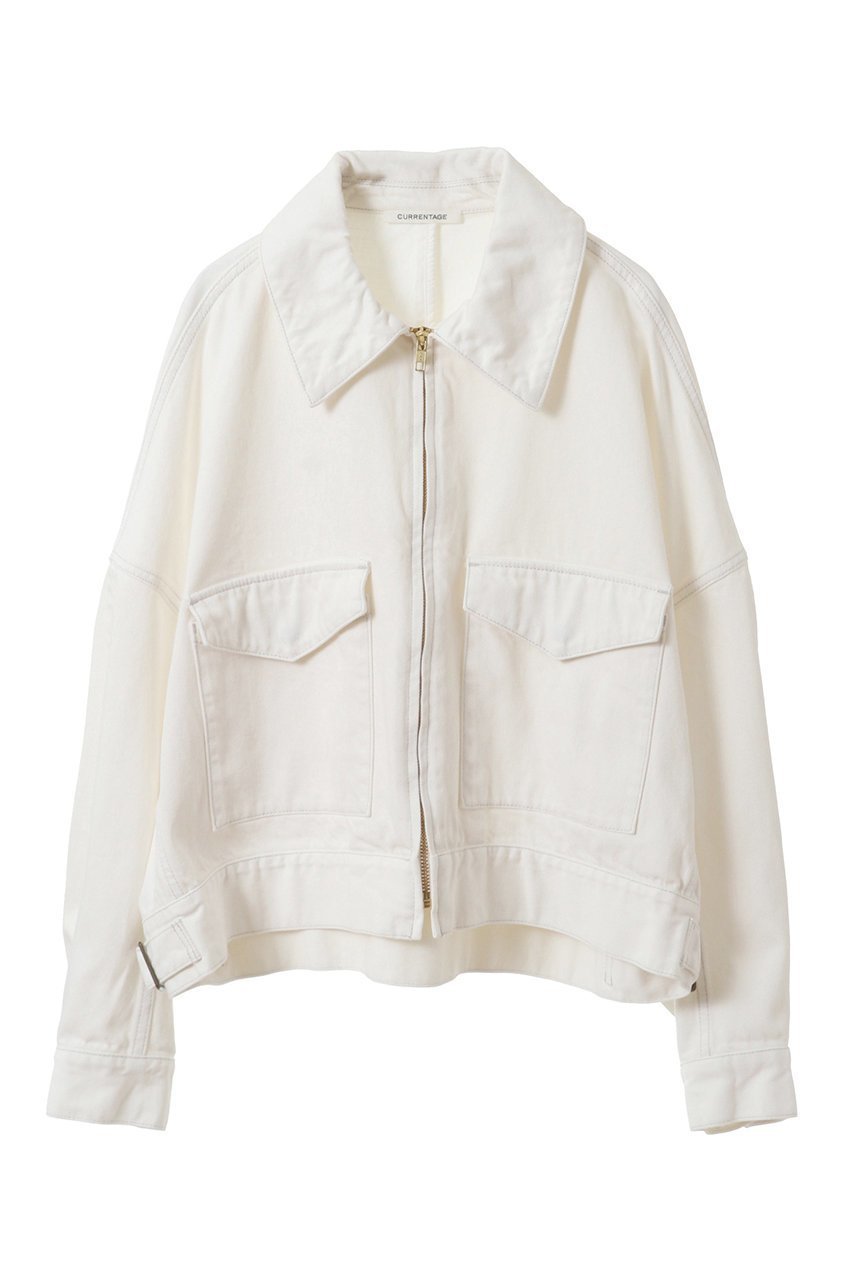 【カレンテージ/CURRENTAGE】のデニムハリントンジャケット インテリア・キッズ・メンズ・レディースファッション・服の通販 founy(ファニー) 　ファッション　Fashion　レディースファッション　Fashion for Women　アウター　Coat / Outerwear Collection　レディースジャケット・軽アウター　Jackets　ヴィンテージ　Vintage Style　クラシック　Classic, Timeless Style　ジャケット　Jacket, Outerwear　スタンダード　Standard, Basic　デニム　Denim, Jeans Material　モダン　Modern, Contemporary　おすすめ　Recommended / Our Picks　ホワイト|ID: prp329100003766103 ipo3291000000032924389