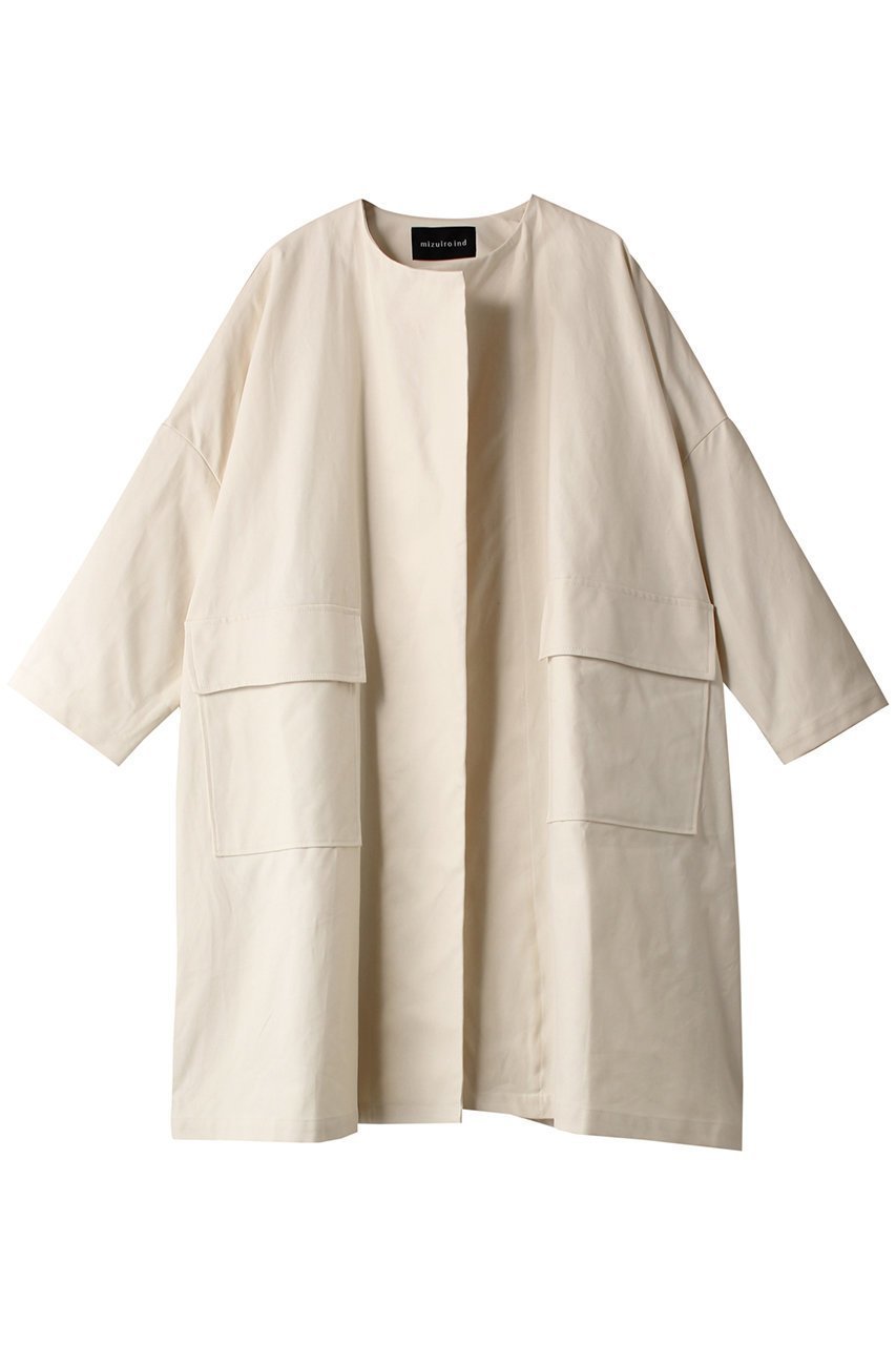 【ミズイロ インド/mizuiro ind】のcrew neck wide CT コート 人気、トレンドファッション・服の通販 founy(ファニー) 　ファッション　Fashion　レディースファッション　Fashion for Women　アウター　Coat / Outerwear Collection　コート・ロングコート・ピーコート　Long Coats, Peacoats & More　シンプル　Simple, Minimal　フロント　Front, Front Design　ロング　Long, Long-Length　ワイド　Wide, Wide Fit　 other-1|ID: prp329100003767617 ipo3291000000034980285