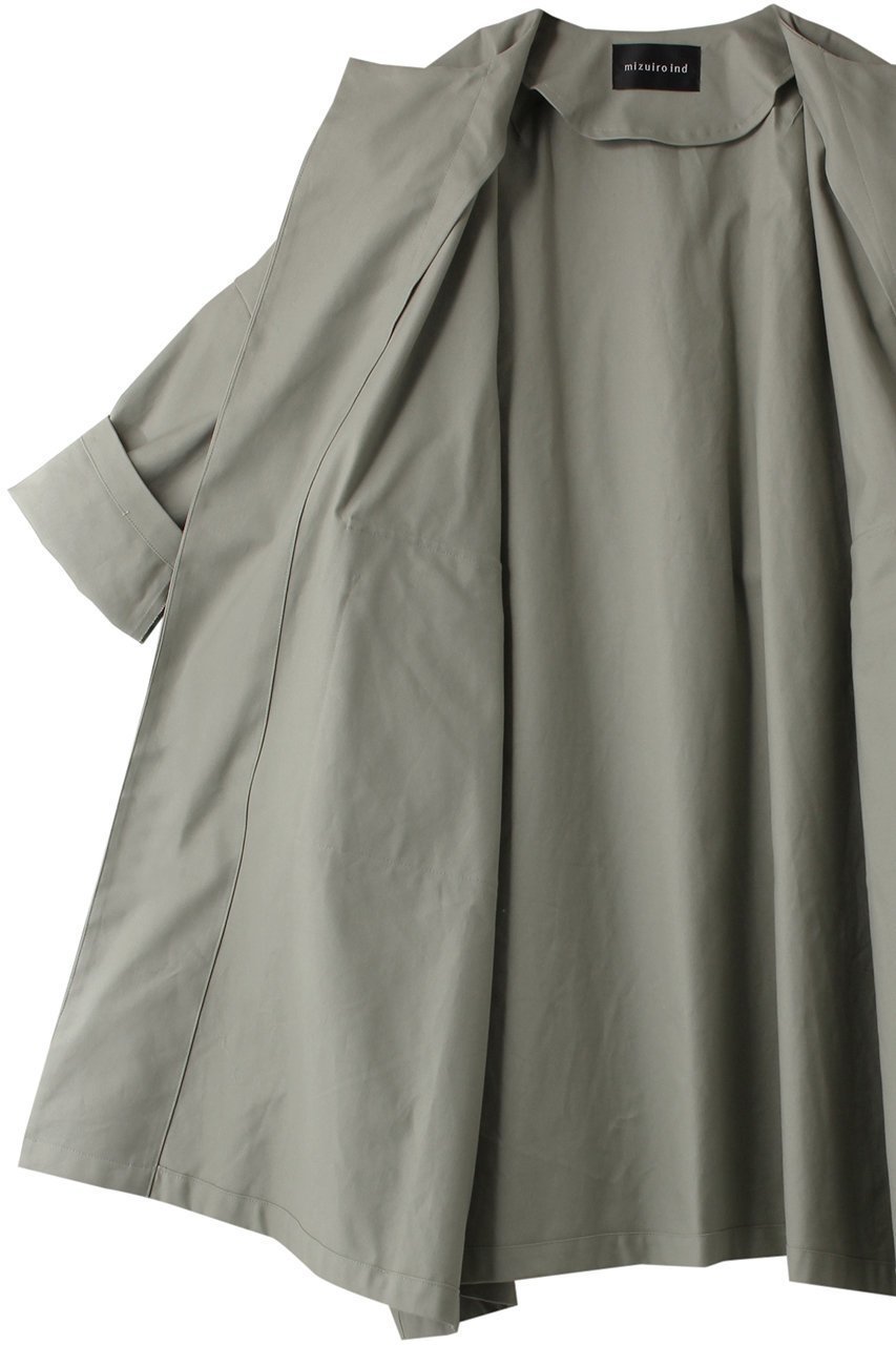 【ミズイロ インド/mizuiro ind】のcrew neck wide CT コート 人気、トレンドファッション・服の通販 founy(ファニー) 　ファッション　Fashion　レディースファッション　Fashion for Women　アウター　Coat / Outerwear Collection　コート・ロングコート・ピーコート　Long Coats, Peacoats & More　シンプル　Simple, Minimal　フロント　Front, Front Design　ロング　Long, Long-Length　ワイド　Wide, Wide Fit　other-6|ID: prp329100003767617 ipo3291000000034980293