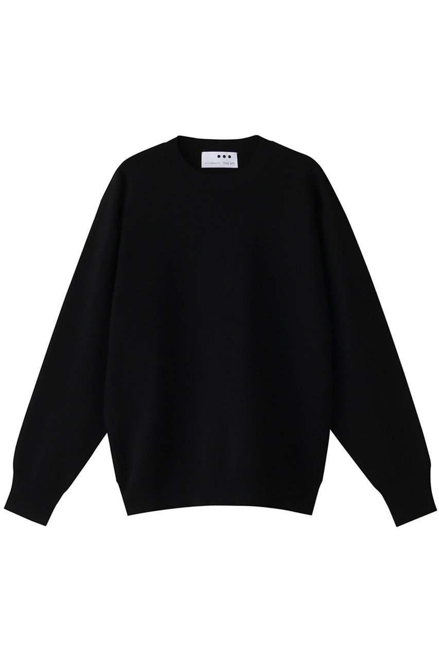 【スリー ドッツ/three dots】のパワースムースニットクルーネック インテリア・キッズ・メンズ・レディースファッション・服の通販 founy(ファニー) 　ファッション　Fashion　レディースファッション　Fashion for Women　トップス・カットソー　Cut & Sew Tops　ニット　Knit Tops & Sweaters　カジュアルプルオーバー・ニットトップス　Pullovers & Knit Tops / Casual Pullovers　おすすめ　Recommended / Our Picks　なめらか　Smooth, Silky Texture　スウェット / スエット　Sweatshirt, Sweatwear　ホリデーシーズン　Holiday Season　ブラック|ID: prp329100003767628 ipo3291000000035624060