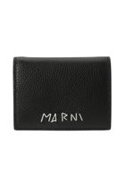 【マルニ/MARNI】のロゴ刺しゅう二つ折り財布 ブラック|ID:prp329100003767638