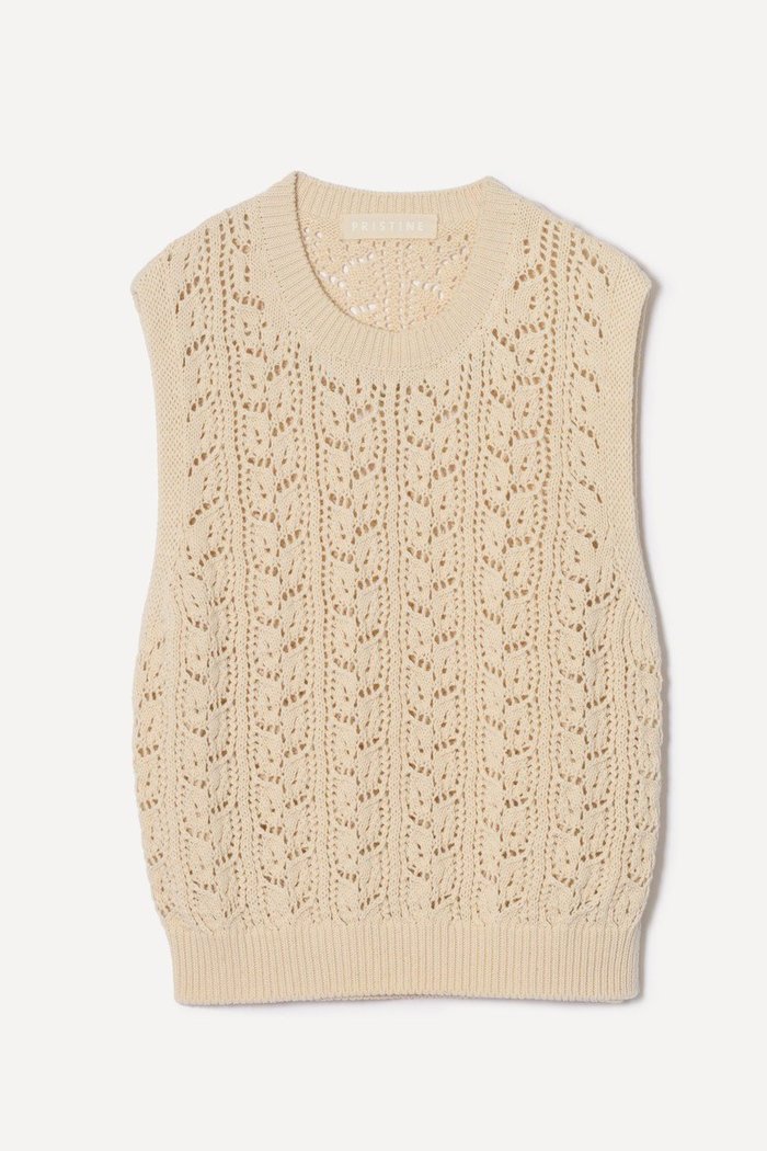 【プリスティン/PRISTINE】の透かし編みベスト インテリア・キッズ・メンズ・レディースファッション・服の通販 founy(ファニー) https://founy.com/ ファッション Fashion レディースファッション Fashion for Women トップス・カットソー Cut & Sew Tops ニット Knit Tops & Sweaters ベスト&ジレ / 重ね着スタイル Vests & Gilets カジュアルプルオーバー・ニットトップス Pullovers & Knit Tops / Casual Pullovers おすすめ Recommended / Our Picks カットソー Cut and Sewn Top シンプル Simple, Minimal タートルネック Turtleneck, High Neck ベスト Vest, Waistcoat 半袖 Short Sleeve, Half Sleeve 透かし Cut-Out, Lacework |ID: prp329100003767649 ipo3291000000036906475