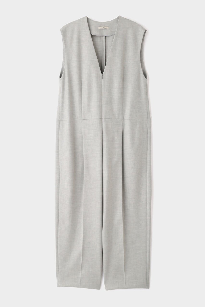 【ル フィル/LE PHIL】のポリエステルウールストレッチコンビネゾン インテリア・キッズ・メンズ・レディースファッション・服の通販 founy(ファニー) 　ファッション　Fashion　レディースファッション　Fashion for Women　パンツ　Pants & Trousers　センター　Center, Center Line　タートルネック　Turtleneck, High Neck　ツイル　Twist, Twisted Detail　ドレープ　Drape, Draping Fabric　フロント　Front, Front Design　グレー|ID: prp329100003770475 ipo3291000000032828648