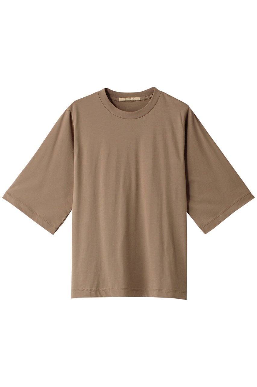 【カレンソロジー/Curensology】のサイロオーガニックTシャツ インテリア・キッズ・メンズ・レディースファッション・服の通販 founy(ファニー)  ファッション Fashion レディースファッション Fashion for Women トップス・カットソー Cut & Sew Tops シャツ・ブラウス・オフィスカジュアル Elegant Blouses & Button-Ups ロングTシャツ・Tシャツ Longline T-Shirts & Tees カットソー・ベーシックTシャツ Cut-and-Sewn Tops / Stretch Tees & Basics なめらか Smooth, Silky Texture ショート Short, Short Length シンプル Simple, Minimal スリーブ Sleeve, Long Sleeve / Short Sleeve フィット Fit, Slim Fit ボトム Bottoms, Lower Wear ワイド Wide, Wide Fit ブラウン|ID: prp329100003770491 ipo3291000000032931957