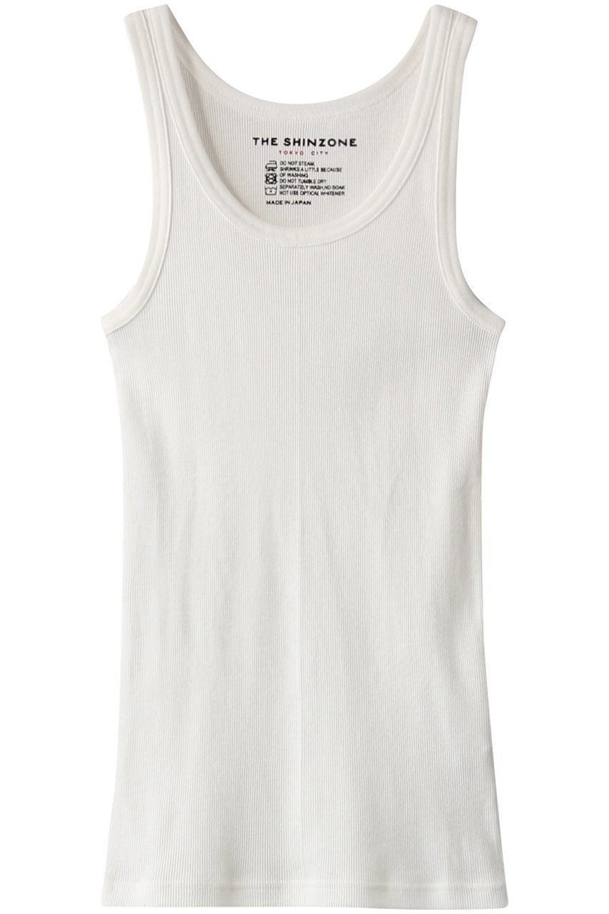 【シンゾーン/Shinzone】のリブタンクトップ インテリア・キッズ・メンズ・レディースファッション・服の通販 founy(ファニー) 　ファッション　Fashion　レディースファッション　Fashion for Women　トップス・カットソー　Cut & Sew Tops　キャミソール&ノースリーブ　Camisoles & Sleeveless Tops　シャツ・ブラウス・オフィスカジュアル　Elegant Blouses & Button-Ups　ロングTシャツ・Tシャツ　Longline T-Shirts & Tees　カットソー・ベーシックTシャツ　Cut-and-Sewn Tops / Stretch Tees & Basics　キャミソール　Camisole, Spaghetti Strap Top　シンプル　Simple, Minimal　タンク　Tank Top, Sleeveless Top　フィット　Fit, Slim Fit　ベーシック　Basic, Essential　定番　Standard, Basic Item　ホワイト|ID: prp329100003770509 ipo3291000000032835701