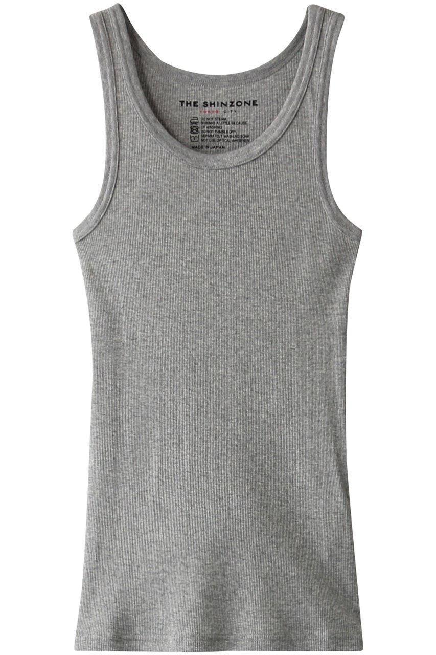 【シンゾーン/Shinzone】のリブタンクトップ インテリア・キッズ・メンズ・レディースファッション・服の通販 founy(ファニー) 　ファッション　Fashion　レディースファッション　Fashion for Women　トップス・カットソー　Cut & Sew Tops　キャミソール&ノースリーブ　Camisoles & Sleeveless Tops　シャツ・ブラウス・オフィスカジュアル　Elegant Blouses & Button-Ups　ロングTシャツ・Tシャツ　Longline T-Shirts & Tees　カットソー・ベーシックTシャツ　Cut-and-Sewn Tops / Stretch Tees & Basics　キャミソール　Camisole, Spaghetti Strap Top　シンプル　Simple, Minimal　タンク　Tank Top, Sleeveless Top　フィット　Fit, Slim Fit　ベーシック　Basic, Essential　定番　Standard, Basic Item　グレー|ID: prp329100003770509 ipo3291000000032835706