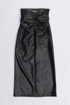 【プランク プロジェクト/PRANK PROJECT】のシンセティックレザーマキシスカート / Synthetic Leather Maxi Skirt BLK(ブラック)|ID:prp329100003770514