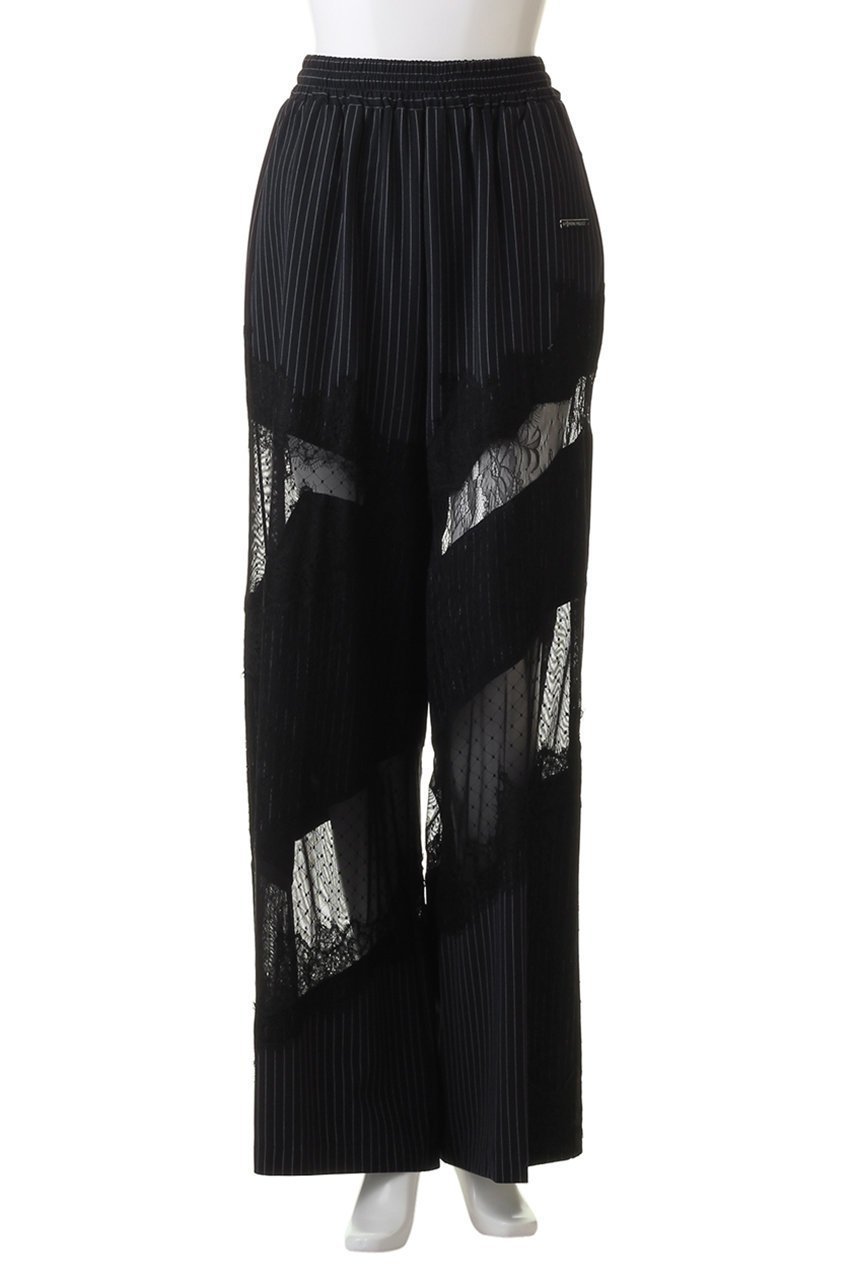 【プランク プロジェクト/PRANK PROJECT】のレーストリムパンツ / Lace Trim Pants 人気、トレンドファッション・服の通販 founy(ファニー) 　ファッション　Fashion　レディースファッション　Fashion for Women　パンツ　Pants & Trousers　おすすめ　Recommended / Our Picks　アシンメトリー　Asymmetrical Style　コンビ　Combo, Combination Style　サテン　Satin, Glossy Fabric　ジャケット　Jacket, Outerwear　スウェット / スエット　Sweatshirt, Sweatwear　ストライプ　Stripe, Striped Pattern　マニッシュ　Mannish, Boyish　レース　Lace, Lace Fabric　今季　This Season, Current Season　切替　Switching, Contrast Panel　other-2|ID: prp329100003770518 ipo3291000000035402159