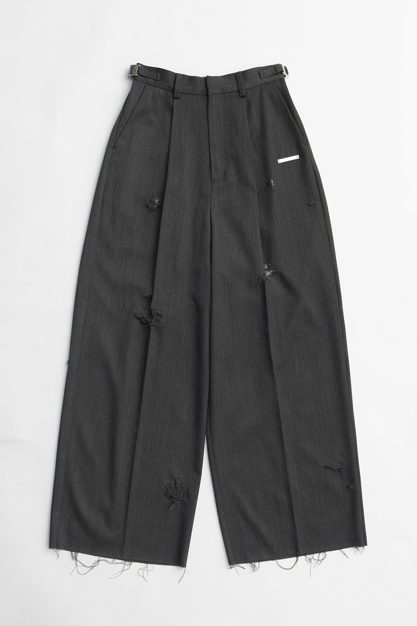 【プランク プロジェクト/PRANK PROJECT】のダメージタックワイドパンツ / Damaged Tack Wide Pants 人気、トレンドファッション・服の通販 founy(ファニー) 　ファッション　Fashion　レディースファッション　WOMEN　パンツ　Pants　おすすめ　Recommend　ジャケット　Jacket　セットアップ　Set Up　ダメージ　Damage　フロント　Front　ワイド　Wide　 other-1|ID: prp329100003770521 ipo3291000000024826178