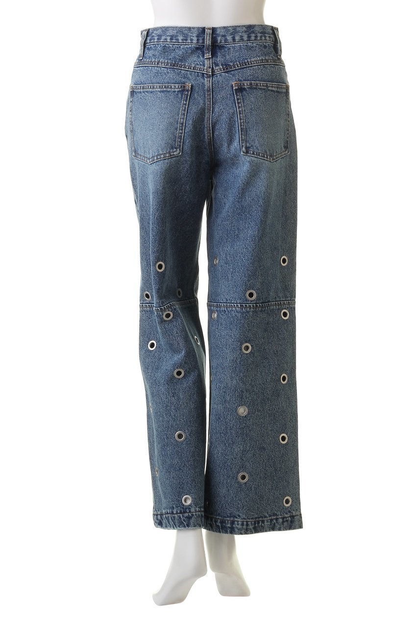 【プランク プロジェクト/PRANK PROJECT】のアイレットデニムパンツ / Eyelet Denim Pants 人気、トレンドファッション・服の通販 founy(ファニー) ファッション Fashion レディースファッション Fashion for Women パンツ Pants & Trousers デニムパンツ・ジーンズ・美脚デニム Denim Jeans & Pants おすすめ Recommended / Our Picks ギャザー Gathered, Ruffled ストレート Straight, Straight Cut デニム Denim, Jeans Material フリル Frill, Ruffle ワイド Wide, Wide Fit 夏 Summer other-4|ID: prp329100003770523 ipo3291000000034423347