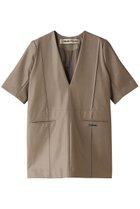 【プランク プロジェクト/PRANK PROJECT】のヴィーガンレザーボクシーチュニック / Vegan Leather Boxy Tunic BGE(ベージュ)|ID: prp329100003770534 ipo3291000000032919497