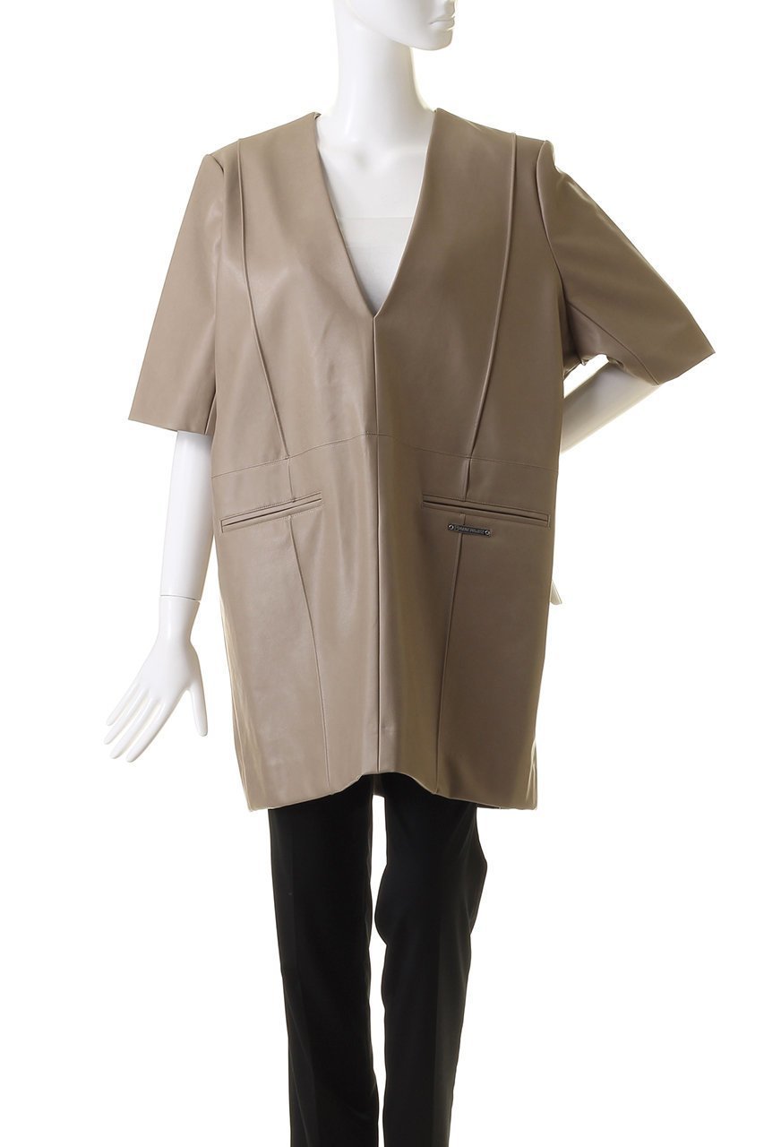 【プランク プロジェクト/PRANK PROJECT】のフェイクレザーボクシーチュニック / faux Leather Boxy Tunic 人気、トレンドファッション・服の通販 founy(ファニー) ファッション Fashion レディースファッション Fashion for Women ワンピース Dresses チュニック Tunic Tops & Dresses おすすめ Recommended / Our Picks サテン Satin, Glossy Fabric ジャケット Jacket, Outerwear チュニック Tunic, Long Top デコルテ Décolleté, Neckline ドレス Dress, One-Piece ボトム Bottoms, Lower Wear エレガント 上品 Elegant 軽量 Lightweight, Ultra Light other-2|ID: prp329100003770534 ipo3291000000036671967