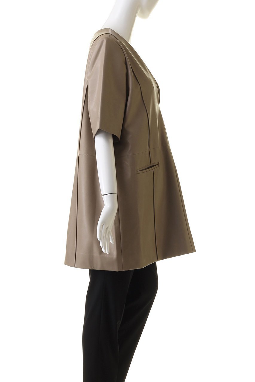 【プランク プロジェクト/PRANK PROJECT】のフェイクレザーボクシーチュニック / faux Leather Boxy Tunic 人気、トレンドファッション・服の通販 founy(ファニー) ファッション Fashion レディースファッション Fashion for Women ワンピース Dresses チュニック Tunic Tops & Dresses おすすめ Recommended / Our Picks サテン Satin, Glossy Fabric ジャケット Jacket, Outerwear チュニック Tunic, Long Top デコルテ Décolleté, Neckline ドレス Dress, One-Piece ボトム Bottoms, Lower Wear エレガント 上品 Elegant 軽量 Lightweight, Ultra Light other-3|ID: prp329100003770534 ipo3291000000036671968