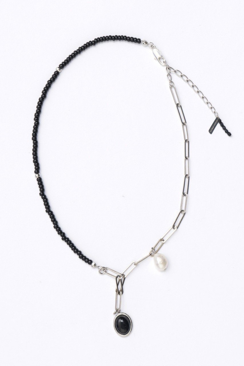 【メゾンスペシャル/MAISON SPECIAL】のMix Chain Motif Silver Necklace/ミックスチェーンモチーフシルバーネックレス 人気、トレンドファッション・服の通販 founy(ファニー) 　ファッション　Fashion　レディースファッション　WOMEN　ジュエリー　Jewelry　ネックレス　Necklaces　ガラス　Glass　コーティング　Coating　チェーン　Chain　ネックレス　Necklace　パール　Pearl　エレガント 上品　Elegant　 other-1|ID: prp329100003770550 ipo3291000000024826273