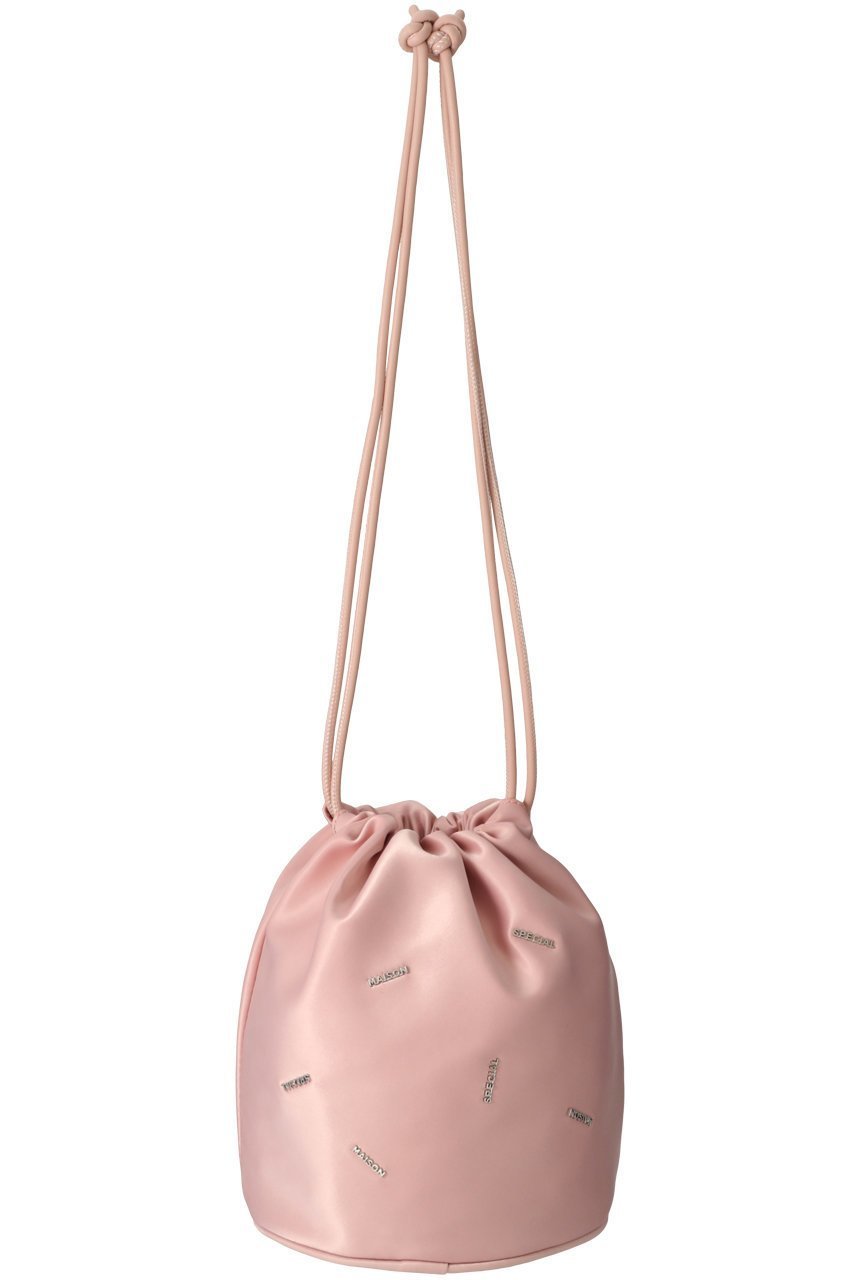 【メゾンスペシャル/MAISON SPECIAL】のMany MS Logo Drawstring Bag/メニーMSロゴドローストリングバッグ インテリア・キッズ・メンズ・レディースファッション・服の通販 founy(ファニー) 　ファッション　Fashion　レディースファッション　Fashion for Women　バッグ　Bags　サテン　Satin, Glossy Fabric　ショルダー　Shoulder, Shoulder Strap　シンプル　Simple, Minimal　プレート　Plate, Dish　エレガント 上品　Elegant　巾着　Drawstring Bag, Kinchaku　PNK(ピンク)|ID: prp329100003770556 ipo3291000000032797363
