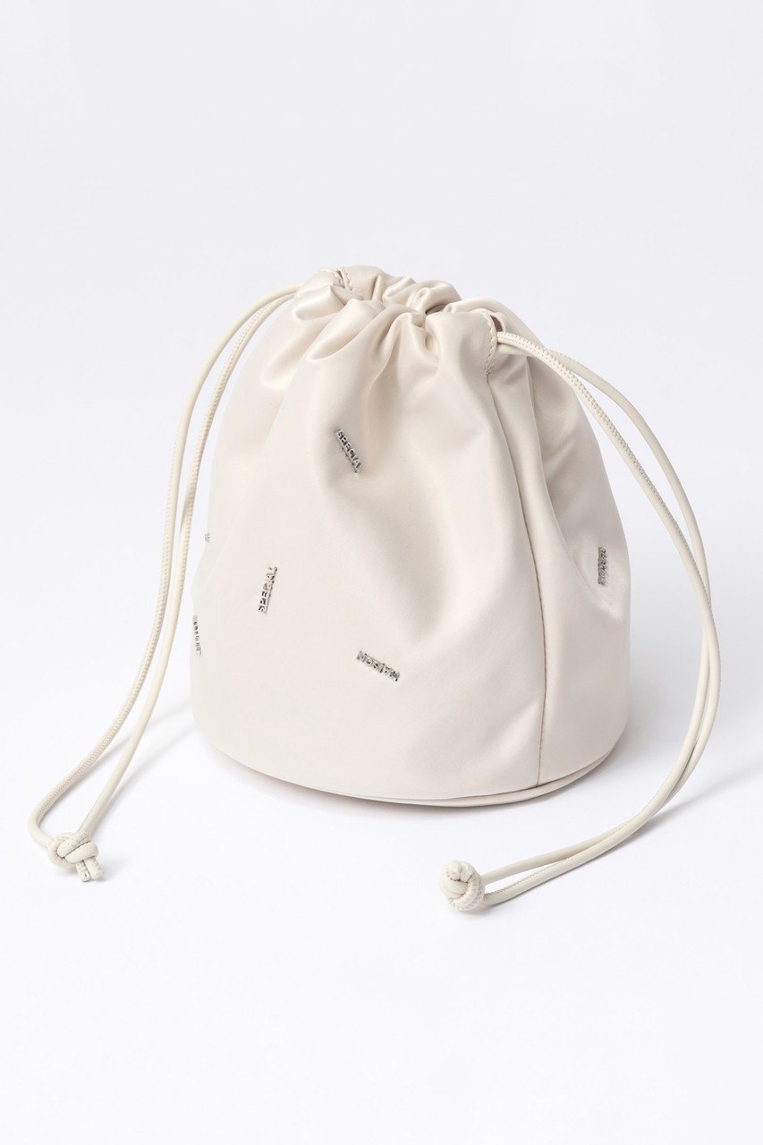 【メゾンスペシャル/MAISON SPECIAL】のMany MS Logo Drawstring Bag/メニーMSロゴドローストリングバッグ 人気、トレンドファッション・服の通販 founy(ファニー) 　ファッション　Fashion　レディースファッション　Fashion for Women　バッグ　Bags　サテン　Satin, Glossy Fabric　ショルダー　Shoulder, Shoulder Strap　シンプル　Simple, Minimal　プレート　Plate, Dish　エレガント 上品　Elegant　巾着　Drawstring Bag, Kinchaku　other-2|ID: prp329100003770556 ipo3291000000032797365