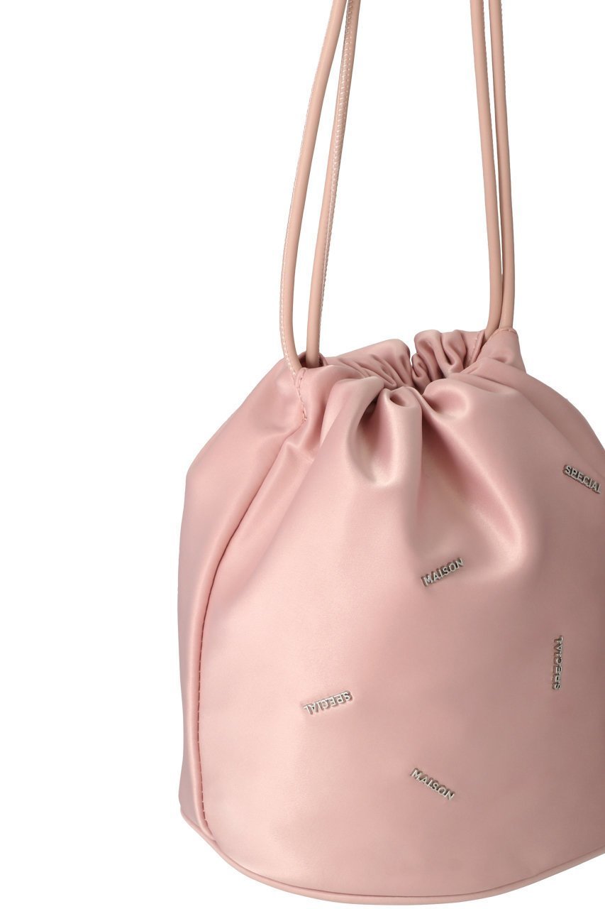 【メゾンスペシャル/MAISON SPECIAL】のMany MS Logo Drawstring Bag/メニーMSロゴドローストリングバッグ 人気、トレンドファッション・服の通販 founy(ファニー) 　ファッション　Fashion　レディースファッション　Fashion for Women　バッグ　Bags　サテン　Satin, Glossy Fabric　ショルダー　Shoulder, Shoulder Strap　シンプル　Simple, Minimal　プレート　Plate, Dish　エレガント 上品　Elegant　巾着　Drawstring Bag, Kinchaku　other-5|ID: prp329100003770556 ipo3291000000032797368