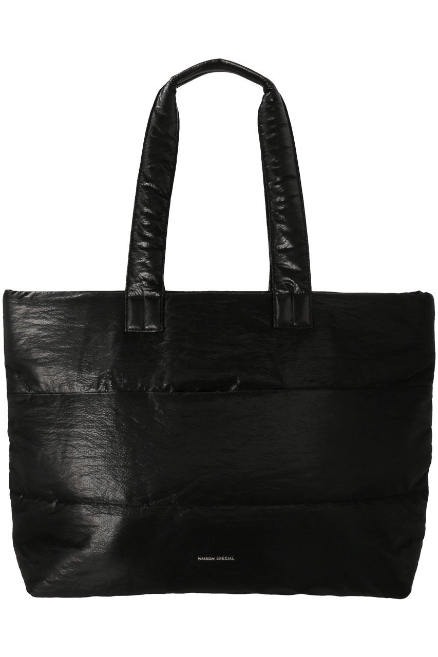 【メゾンスペシャル/MAISON SPECIAL】のBig Puffer Tote Bag/ビッグパッファートートバッグ インテリア・キッズ・メンズ・レディースファッション・服の通販 founy(ファニー) 　ファッション　Fashion　レディースファッション　Fashion for Women　バッグ　Bags　サテン　Satin, Glossy Fabric　スマホ　Smartphone, Mobile Device　プレート　Plate, Dish　ポケット　Pocket, Pocket Detail　旅行　Travel　エレガント 上品　Elegant　D.BLK(ブラック)|ID: prp329100003770557 ipo3291000000032795720
