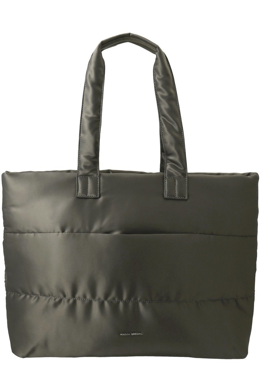 【メゾンスペシャル/MAISON SPECIAL】のBig Puffer Tote Bag/ビッグパッファートートバッグ インテリア・キッズ・メンズ・レディースファッション・服の通販 founy(ファニー) 　ファッション　Fashion　レディースファッション　Fashion for Women　バッグ　Bags　サテン　Satin, Glossy Fabric　スマホ　Smartphone, Mobile Device　プレート　Plate, Dish　ポケット　Pocket, Pocket Detail　旅行　Travel　エレガント 上品　Elegant　GRY(グレー)|ID: prp329100003770557 ipo3291000000032795725