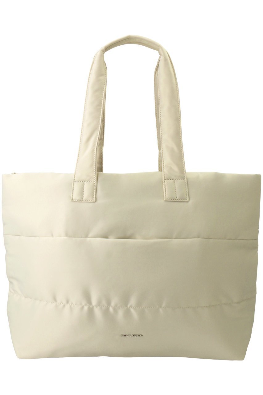 【メゾンスペシャル/MAISON SPECIAL】のBig Puffer Tote Bag/ビッグパッファートートバッグ インテリア・キッズ・メンズ・レディースファッション・服の通販 founy(ファニー) 　ファッション　Fashion　レディースファッション　Fashion for Women　バッグ　Bags　サテン　Satin, Glossy Fabric　スマホ　Smartphone, Mobile Device　プレート　Plate, Dish　ポケット　Pocket, Pocket Detail　旅行　Travel　エレガント 上品　Elegant　WHT(ホワイト)|ID: prp329100003770557 ipo3291000000032795733