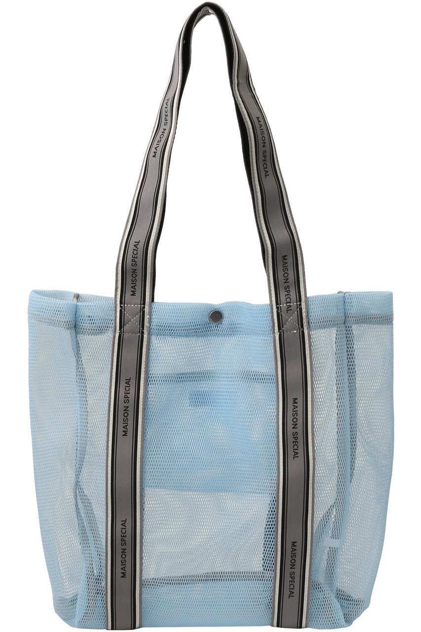 【メゾンスペシャル/MAISON SPECIAL】のLogo Tape Mesh Bag/ロゴテープメッシュバッグ 人気、トレンドファッション・服の通販 founy(ファニー) 　ファッション　Fashion　レディースファッション　Fashion for Women　バッグ　Bags　アウトドア　Outdoor Clothing　スポーティ　Sporty, Casual Athletic　メッシュ　Mesh, Net Fabric　夏　Summer　春　Spring　S/S・春夏　SS, Spring/Summer, Warm Season　軽量　Lightweight, Ultra Light　other-3|ID: prp329100003770558 ipo3291000000034908904