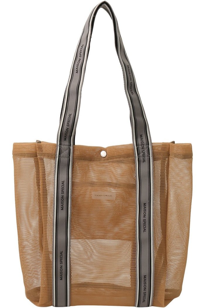 【メゾンスペシャル/MAISON SPECIAL】のLogo Tape Mesh Bag/ロゴテープメッシュバッグ インテリア・キッズ・メンズ・レディースファッション・服の通販 founy(ファニー) https://founy.com/ ファッション Fashion レディースファッション Fashion for Women バッグ Bags アウトドア Outdoor Clothing スポーティ Sporty, Casual Athletic メッシュ Mesh, Net Fabric 夏 Summer 春 Spring S/S・春夏 SS, Spring/Summer, Warm Season 軽量 Lightweight, Ultra Light |ID: prp329100003770558 ipo3291000000035103972