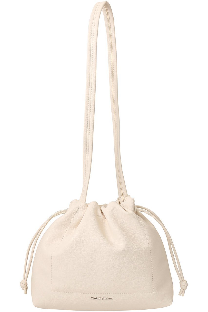 【メゾンスペシャル/MAISON SPECIAL】の2way Shrink Vegan Leather Drawstring Bag/2WAYシュリンクヴィーガンレザー巾着バッグ インテリア・キッズ・メンズ・レディースファッション・服の通販 founy(ファニー) 　ファッション　Fashion　レディースファッション　Fashion for Women　バッグ　Bags　巾着　Drawstring Bag, Kinchaku　ショルダー　Shoulder, Shoulder Strap　シンプル　Simple, Minimal　プレート　Plate, Dish　マグネット　Magnet, Magnetic Closure　リアル　Real, Realistic　ホリデーシーズン　Holiday Season　IVR(アイボリー)|ID: prp329100003770559 ipo3291000000032797372