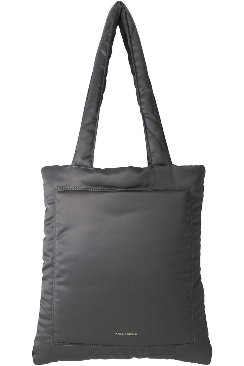 【メゾンスペシャル/MAISON SPECIAL】のMulti-Fabric Puffer Tote Bag/マルチファブリックパッファーバッグ インテリア・キッズ・メンズ・レディースファッション・服の通販 founy(ファニー) 　ファッション　Fashion　レディースファッション　Fashion for Women　バッグ　Bags　カラフル　Colorful Design　サテン　Satin, Glossy Fabric　シンプル　Simple, Minimal　プレート　Plate, Dish　エレガント 上品　Elegant　C.GRY(チャコールグレー)|ID: prp329100003770560 ipo3291000000032794452