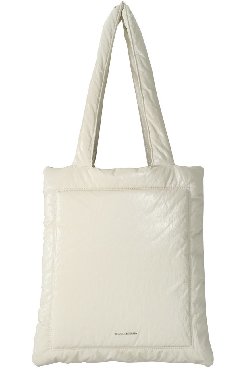 【メゾンスペシャル/MAISON SPECIAL】のMulti-Fabric Puffer Tote Bag/マルチファブリックパッファーバッグ インテリア・キッズ・メンズ・レディースファッション・服の通販 founy(ファニー) 　ファッション　Fashion　レディースファッション　Fashion for Women　バッグ　Bags　カラフル　Colorful Design　サテン　Satin, Glossy Fabric　シンプル　Simple, Minimal　プレート　Plate, Dish　エレガント 上品　Elegant　WHT(ホワイト)|ID: prp329100003770560 ipo3291000000032794465