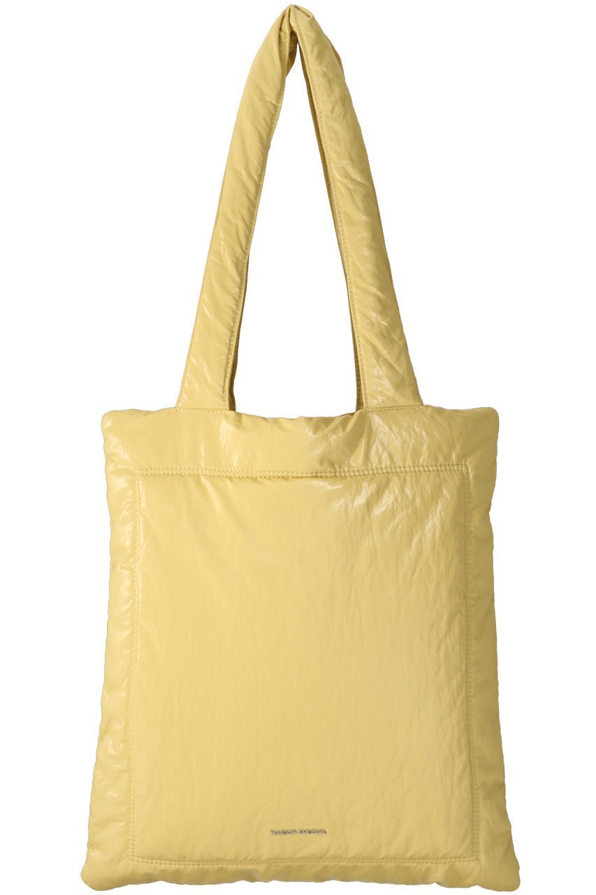 【メゾンスペシャル/MAISON SPECIAL】のMulti-Fabric Puffer Tote Bag/マルチファブリックパッファーバッグ インテリア・キッズ・メンズ・レディースファッション・服の通販 founy(ファニー) 　ファッション　Fashion　レディースファッション　Fashion for Women　バッグ　Bags　カラフル　Colorful Design　サテン　Satin, Glossy Fabric　シンプル　Simple, Minimal　プレート　Plate, Dish　エレガント 上品　Elegant　YEL(イエロー)|ID: prp329100003770560 ipo3291000000032794467