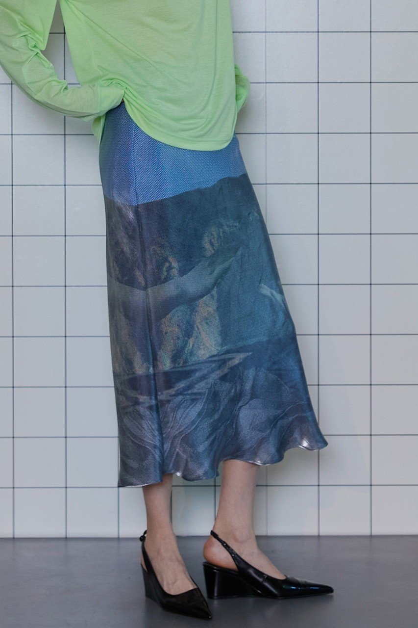 【メゾンスペシャル/MAISON SPECIAL】のMountain Dream Print Skirt/マウンテンドリームプリントスカート 人気、トレンドファッション・服の通販 founy(ファニー) 　ファッション　Fashion　レディースファッション　Fashion for Women　スカート　Skirts　ロングスカート　Long Skirts / Maxi & Midi Skirts　カッティング　Cutting Detail　ドレープ　Drape, Draping Fabric　ハンド　Hand, Handmade　フェミニン　Feminine, Girly　フレア　Flare, Flared　プリント　Print, Printed Pattern　モチーフ　Motif, Design Theme　ラグジュアリー　Luxury, Elegant　ロング　Long, Long-Length　other-7|ID: prp329100003770571 ipo3291000000032911161