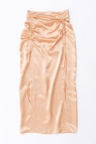 【メゾンスペシャル/MAISON SPECIAL】のSatin Shirring Tight Skirt/サテンシャーリングタイトスカート ORG(オレンジ)|ID:prp329100003770575