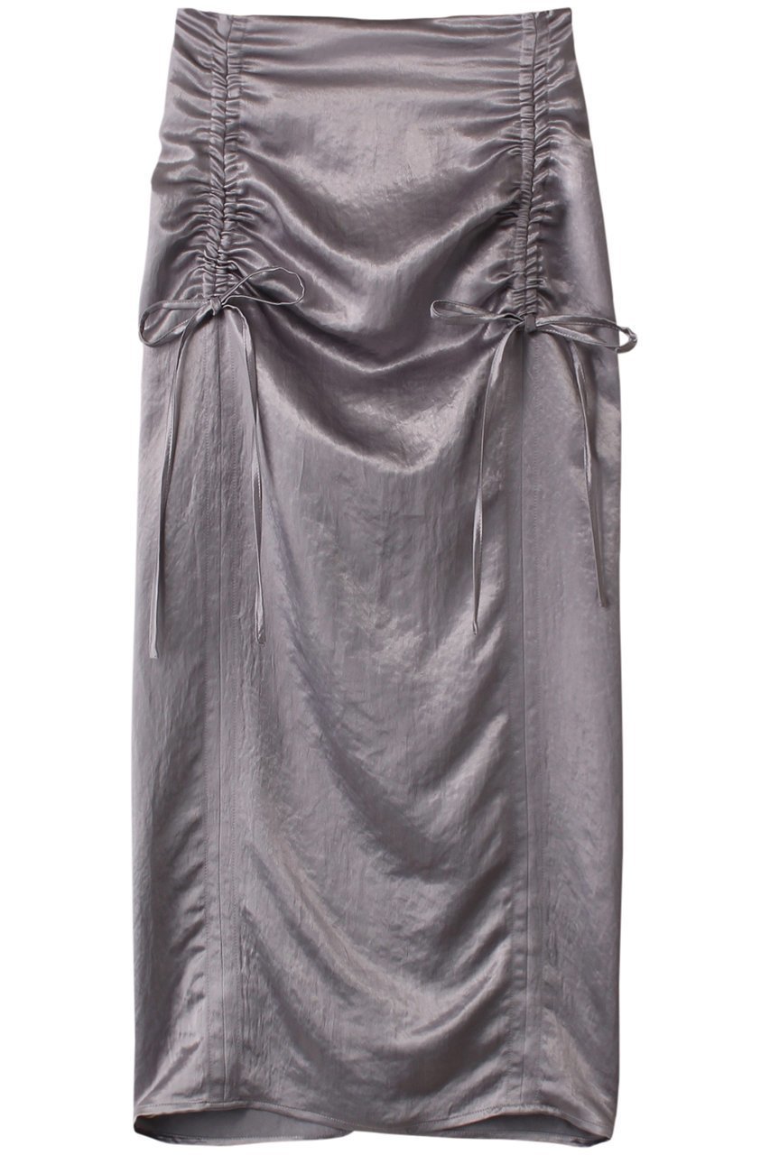 【メゾンスペシャル/MAISON SPECIAL】のSatin Shirring Tight Skirt/サテンシャーリングタイトスカート インテリア・キッズ・メンズ・レディースファッション・服の通販 founy(ファニー) 　ファッション　Fashion　レディースファッション　Fashion for Women　スカート　Skirts　ロングスカート　Long Skirts / Maxi & Midi Skirts　オケージョン　Occasion Wear　サテン　Satin, Glossy Fabric　シャイニー　Shiny, Glossy Finish　シャーリング　Shirring, Ruched　ジャケット　Jacket, Outerwear　スリット　Slit, Slit Detail　タイトスカート　Pencil Skirt, Tight Skirt　ロング　Long, Long-Length　エレガント 上品　Elegant　GRY(グレー)|ID: prp329100003770575 ipo3291000000032911258