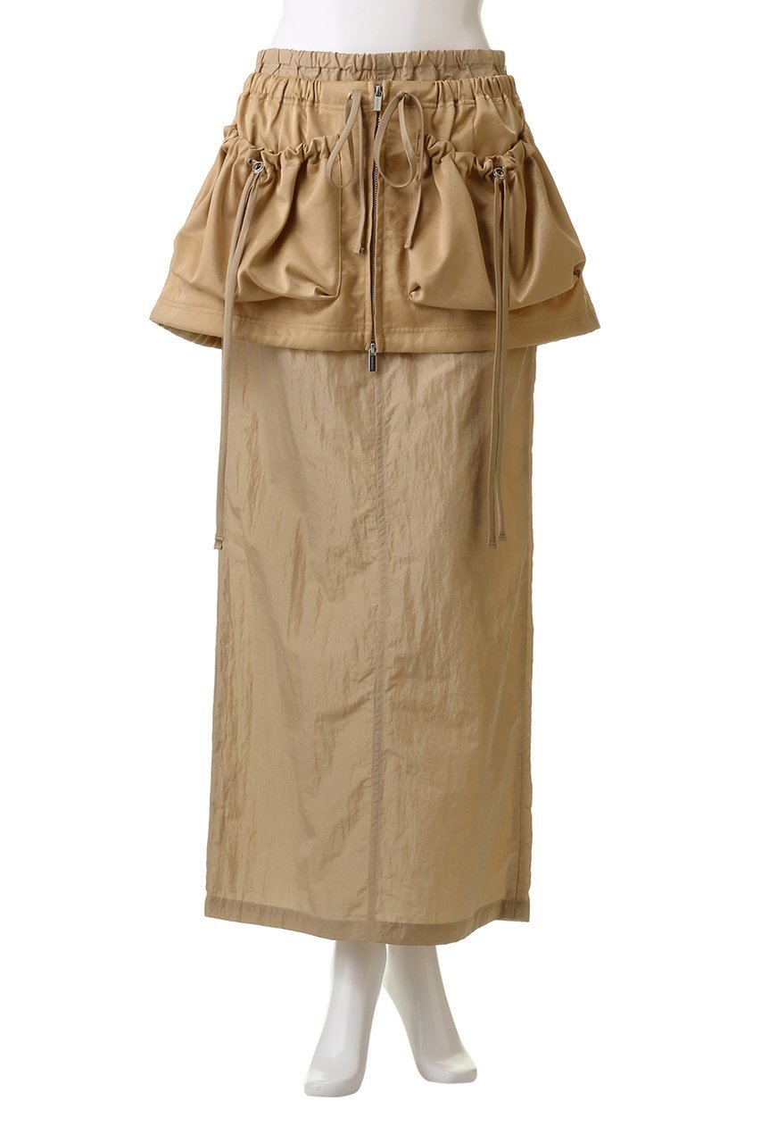 【メゾンスペシャル/MAISON SPECIAL】のPocket Layered Tight Skirt/ポケットレイヤードタイトスカート 人気、トレンドファッション・服の通販 founy(ファニー) 　ファッション　Fashion　レディースファッション　Fashion for Women　スカート　Skirts　ロングスカート　Long Skirts / Maxi & Midi Skirts　インナー　Innerwear　サテン　Satin, Glossy Fabric　スピンドル　Spindle, Drawcord　デニム　Denim, Jeans Material　バルーン　Balloon, Balloon Silhouette　ポケット　Pocket, Pocket Detail　ロング　Long, Long-Length　エレガント 上品　Elegant　other-2|ID: prp329100003770581 ipo3291000000032911180