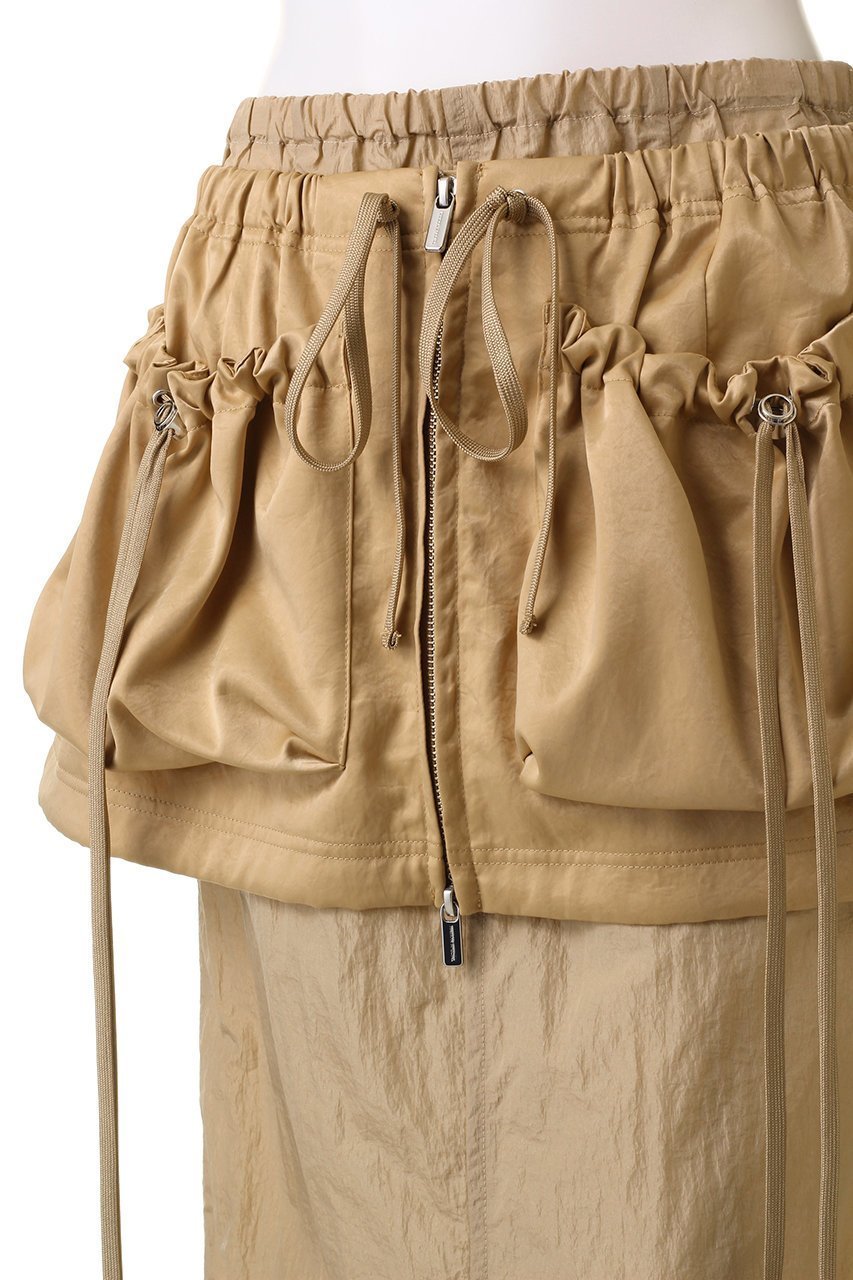 【メゾンスペシャル/MAISON SPECIAL】のPocket Layered Tight Skirt/ポケットレイヤードタイトスカート 人気、トレンドファッション・服の通販 founy(ファニー) 　ファッション　Fashion　レディースファッション　Fashion for Women　スカート　Skirts　ロングスカート　Long Skirts / Maxi & Midi Skirts　インナー　Innerwear　サテン　Satin, Glossy Fabric　スピンドル　Spindle, Drawcord　デニム　Denim, Jeans Material　バルーン　Balloon, Balloon Silhouette　ポケット　Pocket, Pocket Detail　ロング　Long, Long-Length　エレガント 上品　Elegant　other-5|ID: prp329100003770581 ipo3291000000032911187