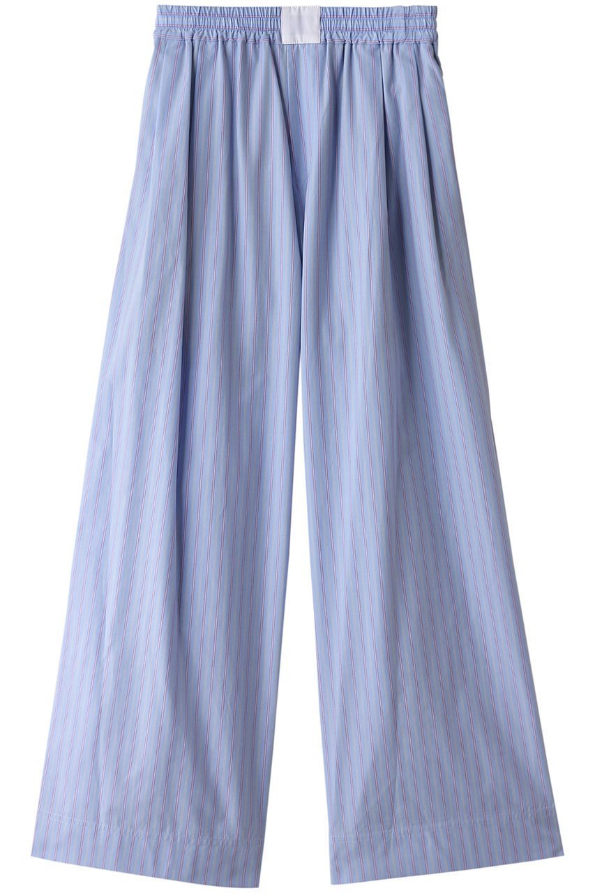 【メゾンスペシャル/MAISON SPECIAL】のStripe Easy Over Pants/ストライプイージーオーバーパンツ インテリア・キッズ・メンズ・レディースファッション・服の通販 founy(ファニー) 　ファッション　Fashion　レディースファッション　Fashion for Women　パンツ　Pants & Trousers　シンプル　Simple, Minimal　ジャケット　Jacket, Outerwear　ストライプ　Stripe, Striped Pattern　セットアップ　Set-Up, Coordinated Outfit　パジャマ　Pajamas, Sleepwear　リラックス　Relax, Relaxed Fit　ワイド　Wide, Wide Fit　エレガント 上品　Elegant　BLU(ブルー)|ID: prp329100003770591 ipo3291000000035581477