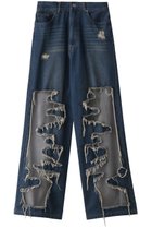 【メゾンスペシャル/MAISON SPECIAL】のTulle Distressed Denim Pants/チュールダメージデニム BLU(ブルー)|ID: prp329100003770593 ipo3291000000036751488