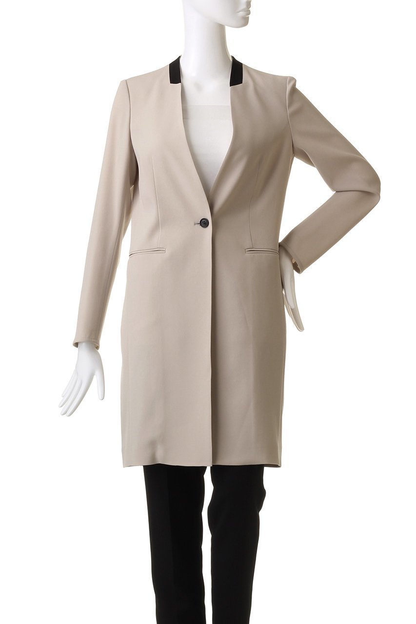 【ベイジ,/BEIGE,】のCINDY(シンディ)/ノーカラーロングジャケット 人気、トレンドファッション・服の通販 founy(ファニー) 　ファッション　Fashion　レディースファッション　WOMEN　アウター　Coat Outerwear　ジャケット　Jackets　ジャケット　Jacket　スタイリッシュ　Stylish　ストレッチ　Stretch　ロング　Long　人気　Popularity　定番　Standard　other-2|ID: prp329100003772894 ipo3291000000031385921