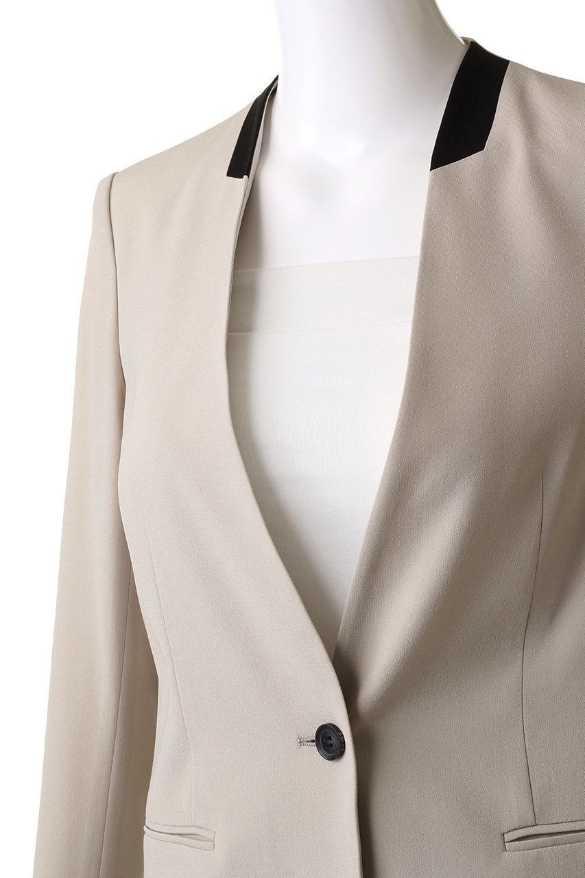 【ベイジ,/BEIGE,】のCINDY(シンディ)/ノーカラーロングジャケット 人気、トレンドファッション・服の通販 founy(ファニー) 　ファッション　Fashion　レディースファッション　WOMEN　アウター　Coat Outerwear　ジャケット　Jackets　ジャケット　Jacket　スタイリッシュ　Stylish　ストレッチ　Stretch　ロング　Long　人気　Popularity　定番　Standard　other-5|ID: prp329100003772894 ipo3291000000031385928