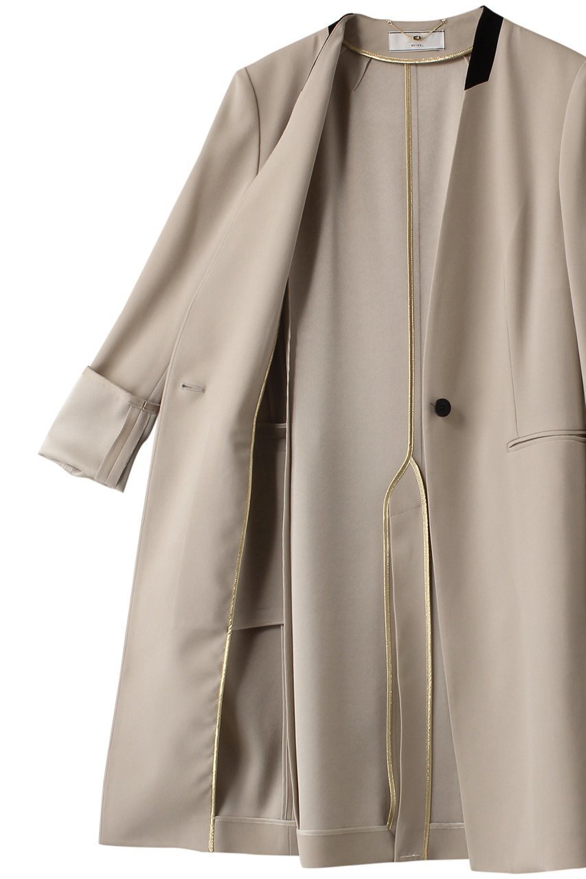 【ベイジ,/BEIGE,】のCINDY(シンディ)/ノーカラーロングジャケット 人気、トレンドファッション・服の通販 founy(ファニー) 　ファッション　Fashion　レディースファッション　WOMEN　アウター　Coat Outerwear　ジャケット　Jackets　ジャケット　Jacket　スタイリッシュ　Stylish　ストレッチ　Stretch　ロング　Long　人気　Popularity　定番　Standard　other-6|ID: prp329100003772894 ipo3291000000031385930