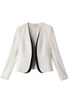 【ベイジ,/BEIGE,】のCINDY(シンディ)/ダブルカラージャケット 人気、トレンドファッション・服の通販 founy(ファニー) ファッション Fashion レディースファッション Fashion for Women アウター Coat / Outerwear Collection レディースジャケット・軽アウター Jackets カーディガン Cardigan, Knitwear ジャケット Jacket, Outerwear ストレッチ Stretch, Stretchy Fabric ダブル Double, Double-Breasted エレガント 上品 Elegant 人気 Popular, Best Seller 定番 Standard, Basic Item thumbnail White × Black|ID: prp329100003772896 ipo3291000000036604396