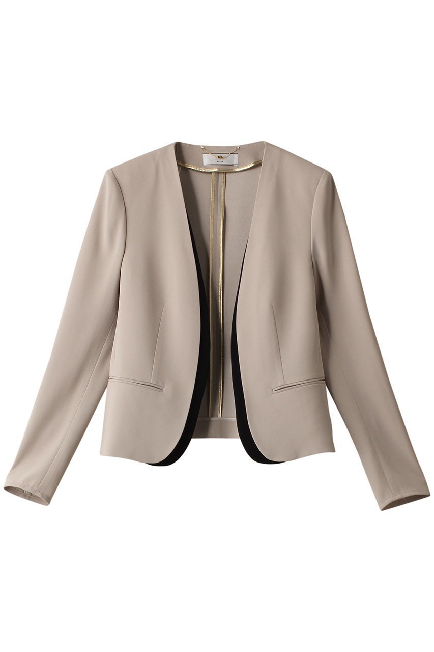 【ベイジ,/BEIGE,】のCINDY(シンディ)/ダブルカラージャケット インテリア・キッズ・メンズ・レディースファッション・服の通販 founy(ファニー) 　ファッション　Fashion　レディースファッション　Fashion for Women　アウター　Coat / Outerwear Collection　レディースジャケット・軽アウター　Jackets　カーディガン　Cardigan, Knitwear　ジャケット　Jacket, Outerwear　ストレッチ　Stretch, Stretchy Fabric　ダブル　Double, Double-Breasted　エレガント 上品　Elegant　人気　Popular, Best Seller　定番　Standard, Basic Item　Sand × Black|ID: prp329100003772896 ipo3291000000036604399