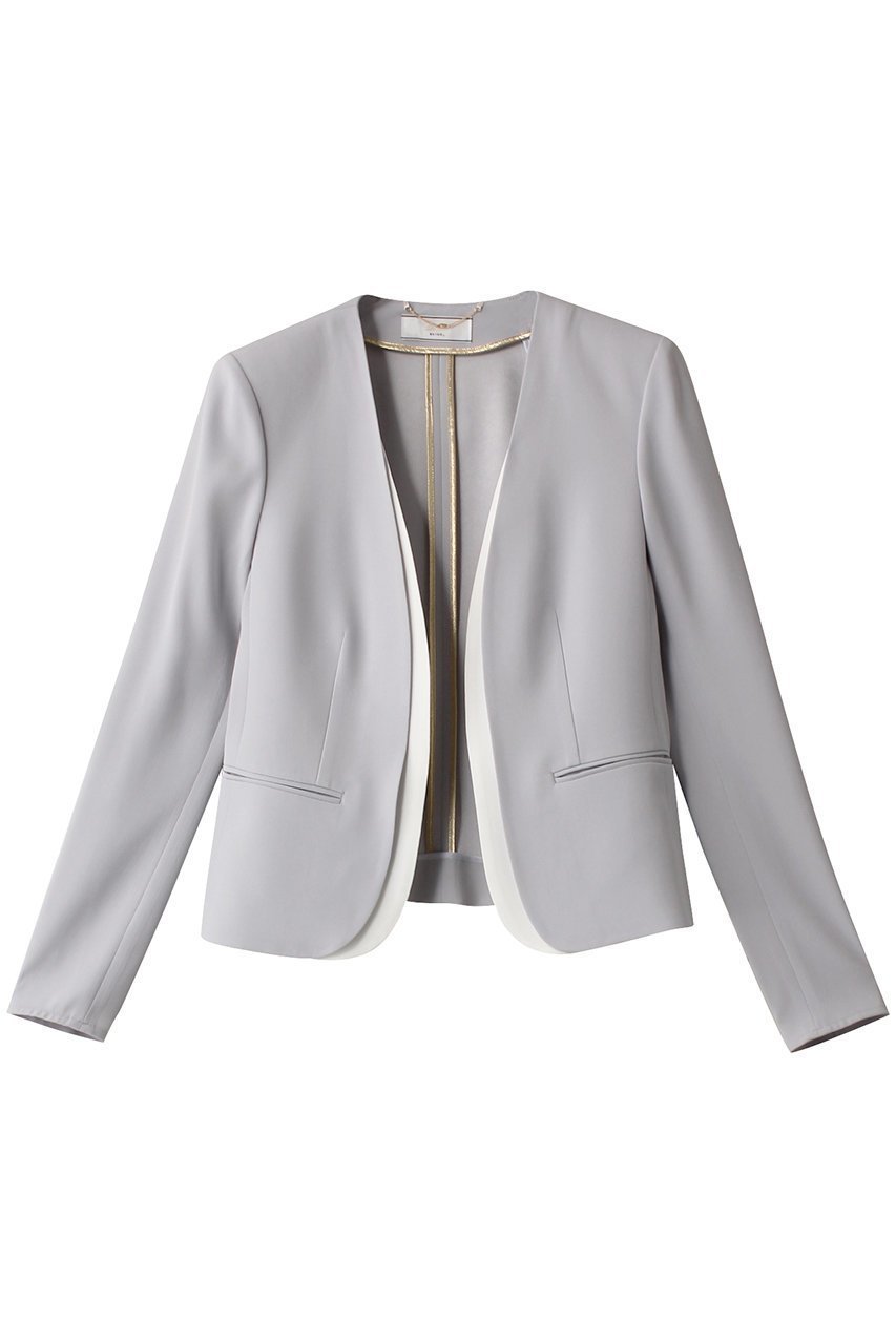 【ベイジ,/BEIGE,】のCINDY(シンディ)/ダブルカラージャケット インテリア・キッズ・メンズ・レディースファッション・服の通販 founy(ファニー) 　ファッション　Fashion　レディースファッション　Fashion for Women　アウター　Coat / Outerwear Collection　レディースジャケット・軽アウター　Jackets　カーディガン　Cardigan, Knitwear　ジャケット　Jacket, Outerwear　ストレッチ　Stretch, Stretchy Fabric　ダブル　Double, Double-Breasted　エレガント 上品　Elegant　人気　Popular, Best Seller　定番　Standard, Basic Item　Ice blue × White|ID: prp329100003772896 ipo3291000000036604404