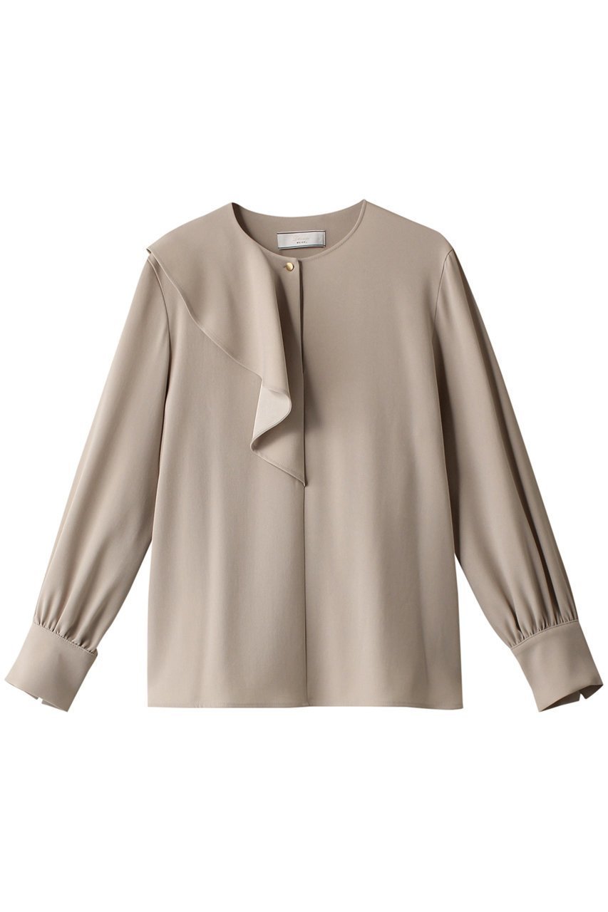 【ベイジ,/BEIGE,】のCINDY(シンディ)/アシンメトリーブラウス インテリア・キッズ・メンズ・レディースファッション・服の通販 founy(ファニー) 　ファッション　Fashion　レディースファッション　Fashion for Women　トップス・カットソー　Cut & Sew Tops　シャツ・ブラウス・オフィスカジュアル　Elegant Blouses & Button-Ups　とろみ　Fluid, Flowy Fabric　アシンメトリー　Asymmetrical Style　シンプル　Simple, Minimal　スリーブ　Sleeve, Long Sleeve / Short Sleeve　フェミニン　Feminine, Girly　フリル　Frill, Ruffle　ロング　Long, Long-Length　Sand|ID: prp329100003772897 ipo3291000000032925000