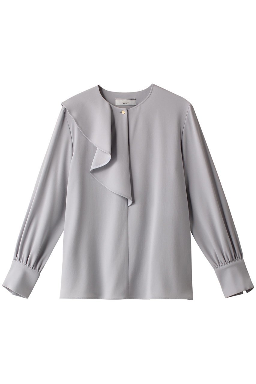 【ベイジ,/BEIGE,】のCINDY(シンディ)/アシンメトリーブラウス インテリア・キッズ・メンズ・レディースファッション・服の通販 founy(ファニー) ファッション Fashion レディースファッション Fashion for Women トップス・カットソー Cut & Sew Tops シャツ・ブラウス・オフィスカジュアル Elegant Blouses & Button-Ups とろみ Fluid, Flowy Fabric アシンメトリー Asymmetrical Style シンプル Simple, Minimal スリーブ Sleeve, Long Sleeve / Short Sleeve フェミニン Feminine, Girly フリル Frill, Ruffle ロング Long, Long-Length 再入荷 Restock / Back in Stock Ice Blue|ID: prp329100003772897 ipo3291000000036898102