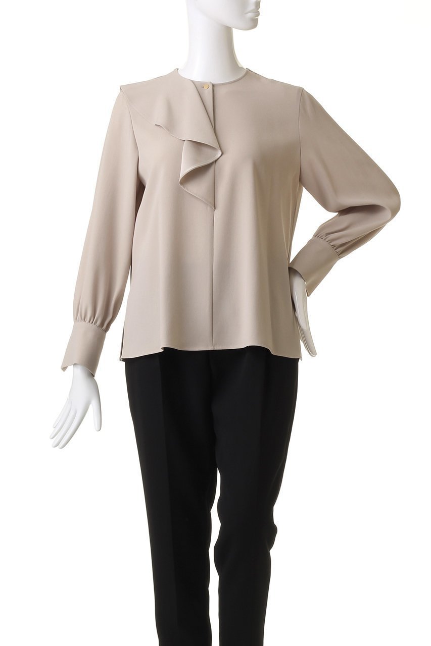 【ベイジ,/BEIGE,】のCINDY(シンディ)/アシンメトリーブラウス 人気、トレンドファッション・服の通販 founy(ファニー) ファッション Fashion レディースファッション Fashion for Women トップス・カットソー Cut & Sew Tops シャツ・ブラウス・オフィスカジュアル Elegant Blouses & Button-Ups とろみ Fluid, Flowy Fabric アシンメトリー Asymmetrical Style シンプル Simple, Minimal スリーブ Sleeve, Long Sleeve / Short Sleeve フェミニン Feminine, Girly フリル Frill, Ruffle ロング Long, Long-Length 再入荷 Restock / Back in Stock other-2|ID: prp329100003772897 ipo3291000000036898104